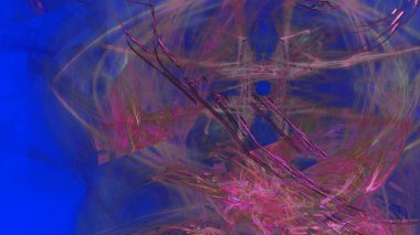 Fantezi kaotik renkli fraktal desen. Soyut Fraktal şekiller. 3D render resimde arka plan veya duvar kağıdı