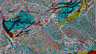 Fantezi kaotik renkli fraktal desen. Soyut Fraktal şekiller. 3D render resimde arka plan veya duvar kağıdı