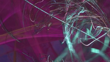 Fantezi kaotik renkli fraktal desen. Soyut Fraktal şekiller. 3D render resimde arka plan veya duvar kağıdı