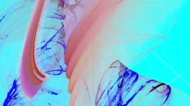 Fantezi kaotik renkli fraktal desen. Soyut Fraktal şekiller. 3D render resimde arka plan veya duvar kağıdı