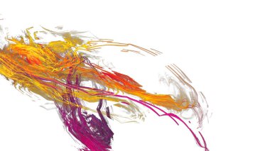 Fantezi kaotik renkli fraktal desen. Soyut Fraktal şekiller. 3D render resimde arka plan veya duvar kağıdı