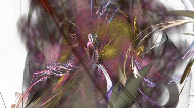 Fantezi kaotik renkli fraktal desen. Soyut Fraktal şekiller. 3D render resimde arka plan veya duvar kağıdı