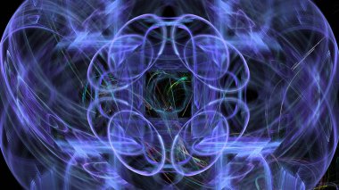 Fantezi kaotik renkli fraktal desen. Soyut Fraktal şekiller. 3D render resimde arka plan veya duvar kağıdı