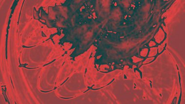 Fantezi kaotik renkli fraktal desen. Soyut Fraktal şekiller. 3D render resimde arka plan veya duvar kağıdı