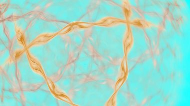 Fantezi kaotik renkli fraktal desen. Soyut Fraktal şekiller. 3D render resimde arka plan veya duvar kağıdı