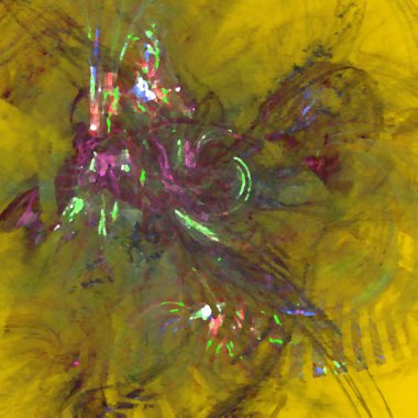 Fantezi kaotik renkli fraktal desen. Soyut Fraktal şekiller. 3D render resimde arka plan veya duvar kağıdı