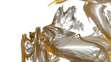 Fantezi kaotik renkli fraktal desen. Soyut Fraktal şekiller. 3D render resimde arka plan veya duvar kağıdı