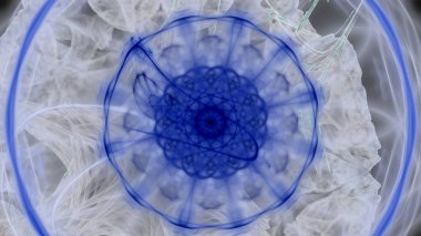 Fantezi kaotik renkli fraktal desen. Soyut Fraktal şekiller. 3D render resimde arka plan veya duvar kağıdı