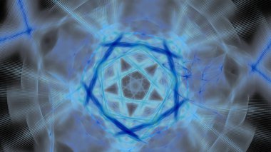 Fantezi kaotik renkli fraktal desen. Soyut Fraktal şekiller. 3D render resimde arka plan veya duvar kağıdı