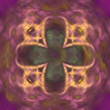 Fantezi kaotik renkli fraktal desen. Soyut Fraktal şekiller. 3D render resimde arka plan veya duvar kağıdı