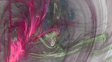 Fantezi kaotik renkli fraktal desen. Soyut Fraktal şekiller. 3D render resimde arka plan veya duvar kağıdı