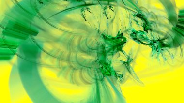 Fantezi kaotik renkli fraktal desen. Soyut Fraktal şekiller. 3D render resimde arka plan veya duvar kağıdı