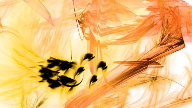 Fantezi kaotik renkli fraktal desen. Soyut Fraktal şekiller. 3D render resimde arka plan veya duvar kağıdı