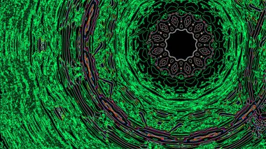 Fantezi kaotik renkli fraktal desen. Soyut Fraktal şekiller. 3D render resimde arka plan veya duvar kağıdı