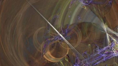 Fantezi kaotik renkli fraktal desen. Soyut Fraktal şekiller. 3D render resimde arka plan veya duvar kağıdı