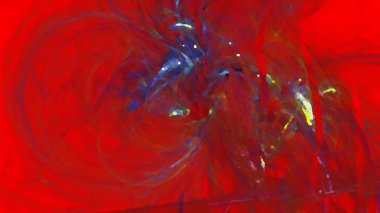 Fantezi kaotik renkli fraktal desen. Soyut Fraktal şekiller. 3D render resimde arka plan veya duvar kağıdı