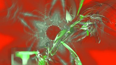 Fantezi kaotik renkli fraktal desen. Soyut Fraktal şekiller. 3D render resimde arka plan veya duvar kağıdı