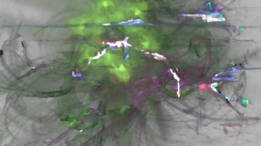 Fantezi kaotik renkli fraktal desen. Soyut Fraktal şekiller. 3D render resimde arka plan veya duvar kağıdı