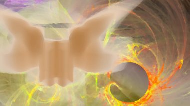 Fantezi kaotik renkli fraktal desen. Soyut Fraktal şekiller. 3D render resimde arka plan veya duvar kağıdı