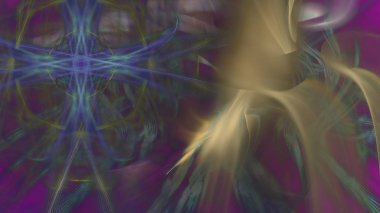 Fantezi kaotik renkli fraktal desen. Soyut Fraktal şekiller. 3D render resimde arka plan veya duvar kağıdı