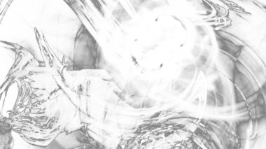 Fantezi kaotik renkli fraktal desen. Soyut Fraktal şekiller. 3D render resimde arka plan veya duvar kağıdı