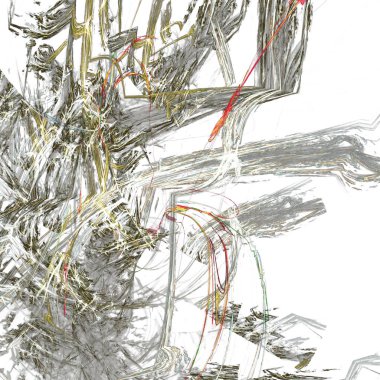 Fantezi kaotik renkli fraktal desen. Soyut Fraktal şekiller. 3D render resimde arka plan veya duvar kağıdı