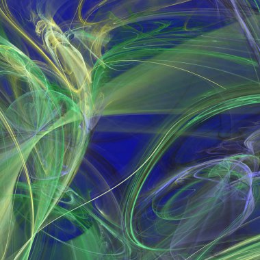 Fantezi kaotik renkli fraktal desen. Soyut Fraktal şekiller. 3D render resimde arka plan veya duvar kağıdı