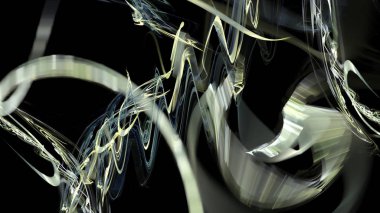 Fantezi kaotik renkli fraktal desen. Soyut Fraktal şekiller. 3D render resimde arka plan veya duvar kağıdı