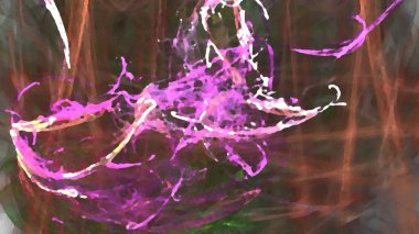 Fantezi kaotik renkli fraktal desen. Soyut Fraktal şekiller. 3D render resimde arka plan veya duvar kağıdı