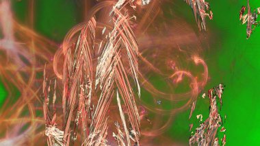 Fantezi kaotik renkli fraktal desen. Soyut Fraktal şekiller. 3D render resimde arka plan veya duvar kağıdı