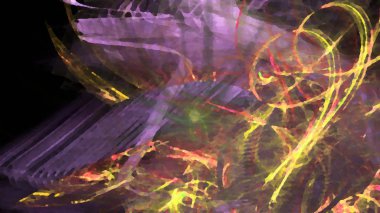 Fantezi kaotik renkli fraktal desen. Soyut Fraktal şekiller. 3D render resimde arka plan veya duvar kağıdı