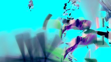 Fantezi kaotik renkli fraktal desen. Soyut Fraktal şekiller. 3D render resimde arka plan veya duvar kağıdı