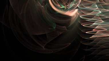 Fantezi kaotik renkli fraktal desen. Soyut Fraktal şekiller. 3D render resimde arka plan veya duvar kağıdı