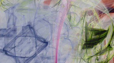 Fantezi kaotik renkli fraktal desen. Soyut Fraktal şekiller. 3D render resimde arka plan veya duvar kağıdı