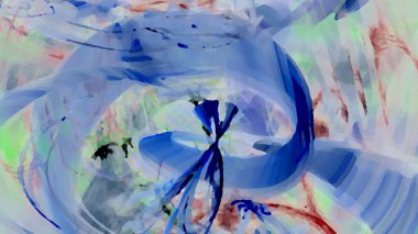 Fantezi kaotik renkli fraktal desen. Soyut Fraktal şekiller. 3D render resimde arka plan veya duvar kağıdı