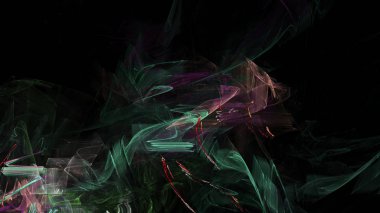 Fantezi kaotik renkli fraktal desen. Soyut Fraktal şekiller. 3D render resimde arka plan veya duvar kağıdı