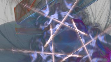 Fantezi kaotik renkli fraktal desen. Soyut Fraktal şekiller. 3D render resimde arka plan veya duvar kağıdı