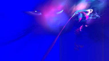 Fantezi kaotik renkli fraktal desen. Soyut Fraktal şekiller. 3D render resimde arka plan veya duvar kağıdı