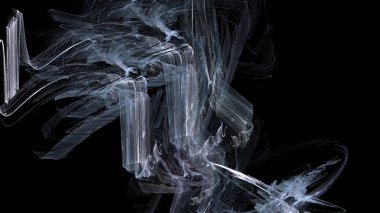 Fantezi kaotik renkli fraktal desen. Soyut Fraktal şekiller. 3D render resimde arka plan veya duvar kağıdı