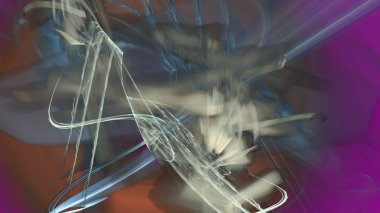 Fantezi kaotik renkli fraktal desen. Soyut Fraktal şekiller. 3D render resimde arka plan veya duvar kağıdı