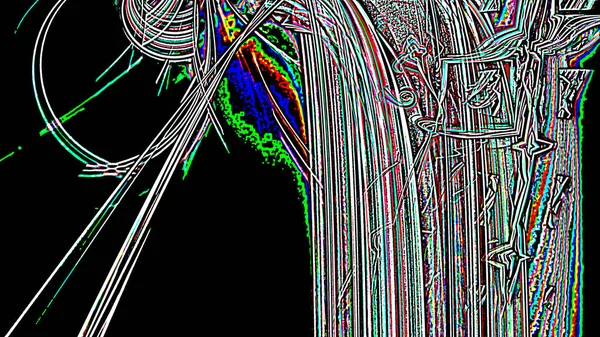 Fantasie chaotische kleurrijke fractale patroon. Abstracte fractale vormen. 3D rendering afbeelding achtergrond of behang — Stockfoto