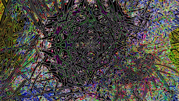 Fantasy kaotiska färgglada fraktal mönster. Abstrakta fractal former. 3D rendering illustration bakgrund eller tapeter — Stockfoto