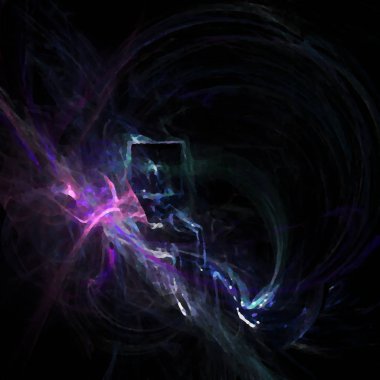 Fantezi kaotik renkli fraktal desen. Soyut Fraktal şekiller. 3D render resimde arka plan veya duvar kağıdı