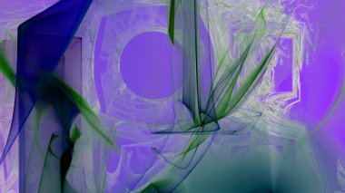 Fantezi kaotik renkli fraktal desen. Soyut Fraktal şekiller. 3D render resimde arka plan veya duvar kağıdı