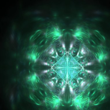 Fantezi kaotik renkli fraktal desen. Soyut Fraktal şekiller. 3D render resimde arka plan veya duvar kağıdı