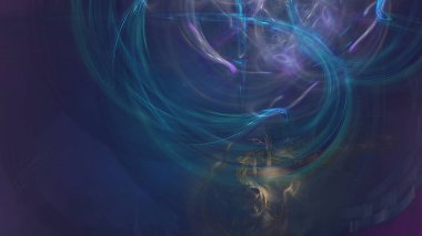 Fantezi kaotik renkli fraktal desen. Soyut Fraktal şekiller. 3D render resimde arka plan veya duvar kağıdı