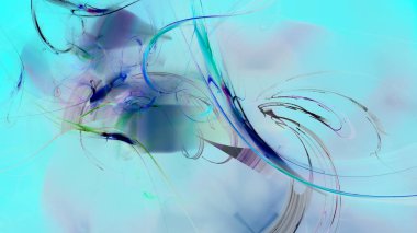 Fantezi kaotik renkli fraktal desen. Soyut Fraktal şekiller. 3D render resimde arka plan veya duvar kağıdı