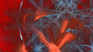 Fantezi kaotik renkli fraktal desen. Soyut Fraktal şekiller. 3D render resimde arka plan veya duvar kağıdı