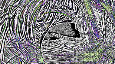 Fantezi kaotik renkli fraktal desen. Soyut Fraktal şekiller. 3D render resimde arka plan veya duvar kağıdı