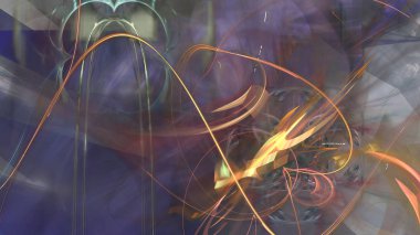 Fantezi kaotik renkli fraktal desen. Soyut Fraktal şekiller. 3D render resimde arka plan veya duvar kağıdı